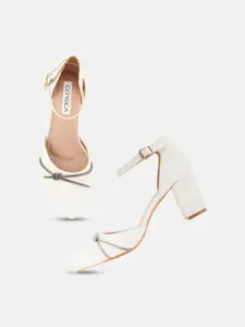 CORSICA White Party Block Peep Toes