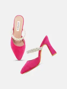 CORSICA Pink Party Block Peep Toes