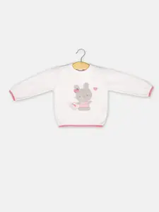 JWAAQ Girls Embroidered Pure Cotton Pullover