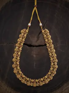 Kushal's Fashion Jewellery Copper Gold-Plated Artificial Beads Beaded Necklace