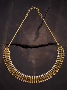 Kushal's Fashion Jewellery Red Copper Gold-Plated Necklace