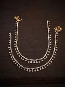 Kushal's Fashion Jewellery Set Of 2 Gold Plated Anklet