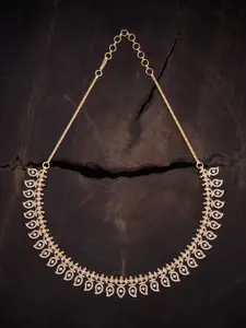 Kushal's Fashion Jewellery Gold-Plated CZ-Studded Necklace