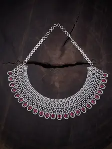 Kushal's Fashion Jewellery Copper Rhodium-Plated Necklace