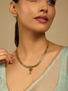 Kushal's Fashion Jewellery Gold-Plated Necklace