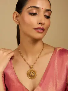 Kushal's Fashion Jewellery Gold-Plated Antique Necklace