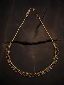Kushal's Fashion Jewellery Gold Plated Stone Studded Necklace