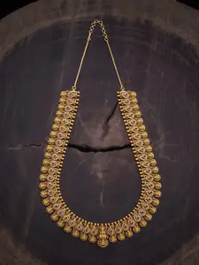 Kushal's Fashion Jewellery Gold-Plated Antique Necklace