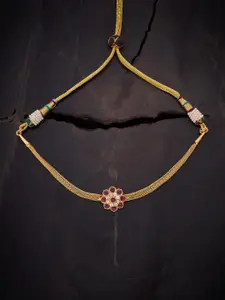 Kushal's Fashion Jewellery Gold Plated Artificial Stones Necklace