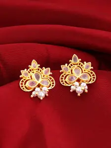 GIVA Gold Plated Sterling Silver Studs Earrings