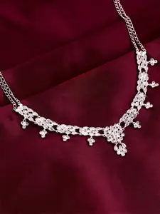 GIVA 925 Sterling Silver Rhodium-Plated Necklace