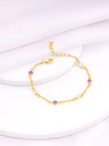 GIVA Women Gold-Toned Sterling Silver Gold-Plated Bracelet