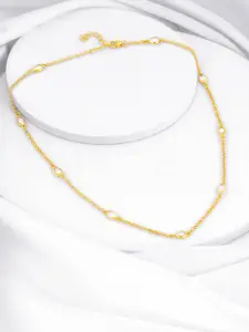 GIVA Gold-Toned Sterling Silver Gold-Plated Necklace