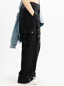 FREAKINS Women Straight Fit High-Rise Pure Cotton Jeans