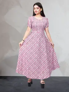N N ENTERPRISE Ethnic Motifs Printed Maxi Dress