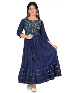 BAESD Girls Floral Embroidered Maxi Dress