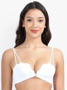 PARKHA Half Coverage Lightly Padded Plunge Bra with Anti Bacterial
