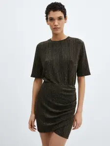 MANGO Shimmery Sheath Mini Dress