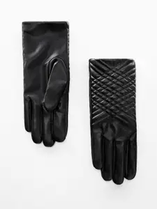 MANGO Women Quilted Detail Hand Gloves