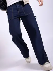 The Indian Garage Co Men Blue Relaxed Fit Clean Look Stretchable Jeans