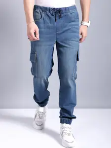 The Indian Garage Co Men Light Fade Stretchable Denim Joggers