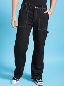 The Indian Garage Co Men Black Relaxed Fit Stretchable Jeans