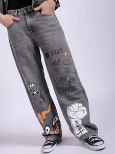 The Indian Garage Co Men Grey Relaxed Fit Stretchable Jeans