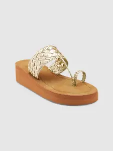 Sole To Soul Braided One Toe Flatform Heels