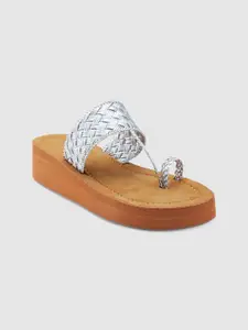 Sole To Soul Braided One Toe Flatform Heels