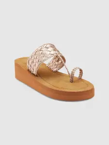 Sole To Soul Braided One Toe Flatform Heels