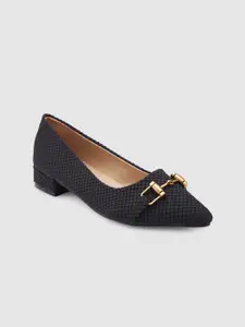Sole To Soul Textured Pointed Toe Embellished Ballerinas