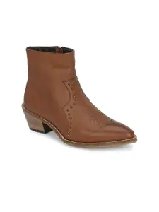 CARLO ROMANO Women High-Top Leather Winter Boots