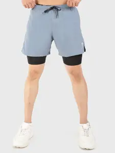FUAARK Men Grey Skinny Fit Training or Gym Sports Shorts with Antimicrobial Technology