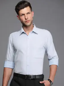 Raymond Pure Cotton Self Design Textured Slim Fit Formal Shirt