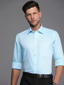Raymond Pure Cotton Self Design Textured Slim Fit Formal Shirt