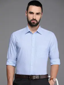 Raymond Pure Cotton Slim Fit Opaque Striped Formal Shirt