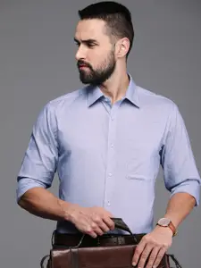 Raymond Pure Cotton Self Design Slim Fit Opaque Formal Shirt