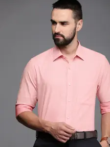 Raymond Pure Cotton Self Design Slim Fit Opaque Formal Shirt