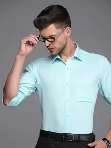 Raymond Pure Cotton Self Design Textured Slim Fit Formal Shirt