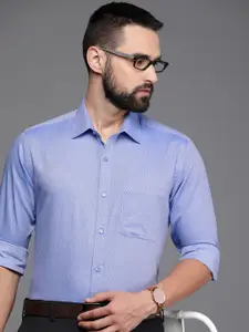 Raymond Pure Cotton Self Design Textured Slim Fit Formal Shirt