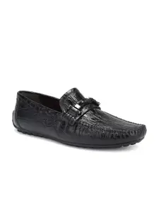 ROSSO BRUNELLO Men Textured Formal Slip-On Shoes
