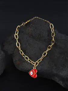 Stylecast X KPOP Enamelled Gold-Plated Charm Bracelet
