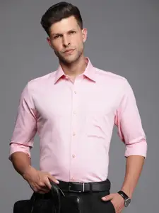 Raymond Pure Cotton Self Design Textured Slim Fit Formal Shirt