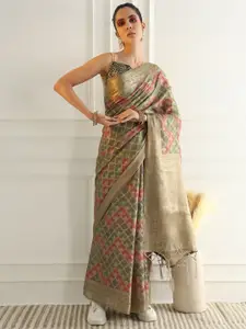 Chhabra 555 Woven Design Zari Silk Cotton Chanderi Saree