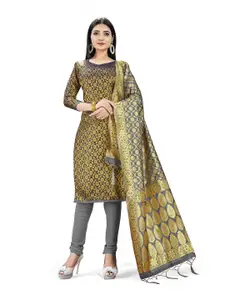 MANVAA Ethnic Motifs Woven Design Unstitched Dress Material