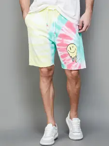 SmileyWorld Graphic Printed Mid-Rise Cotton Shorts