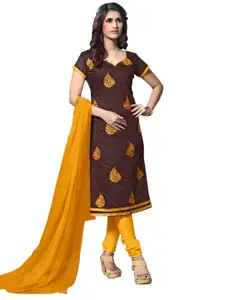 MANVAA Ethnic Motifs Embroidered Unstitched Dress Material