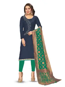 MANVAA Embellished Beads and Stones Unstitched Dress Material