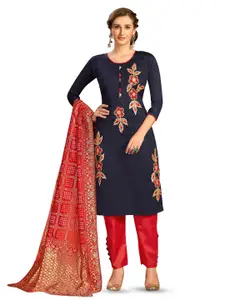 MANVAA Embellished Unstitched Dress Material