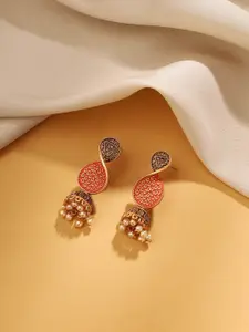 Priyaasi Pink Jhumkas Earrings